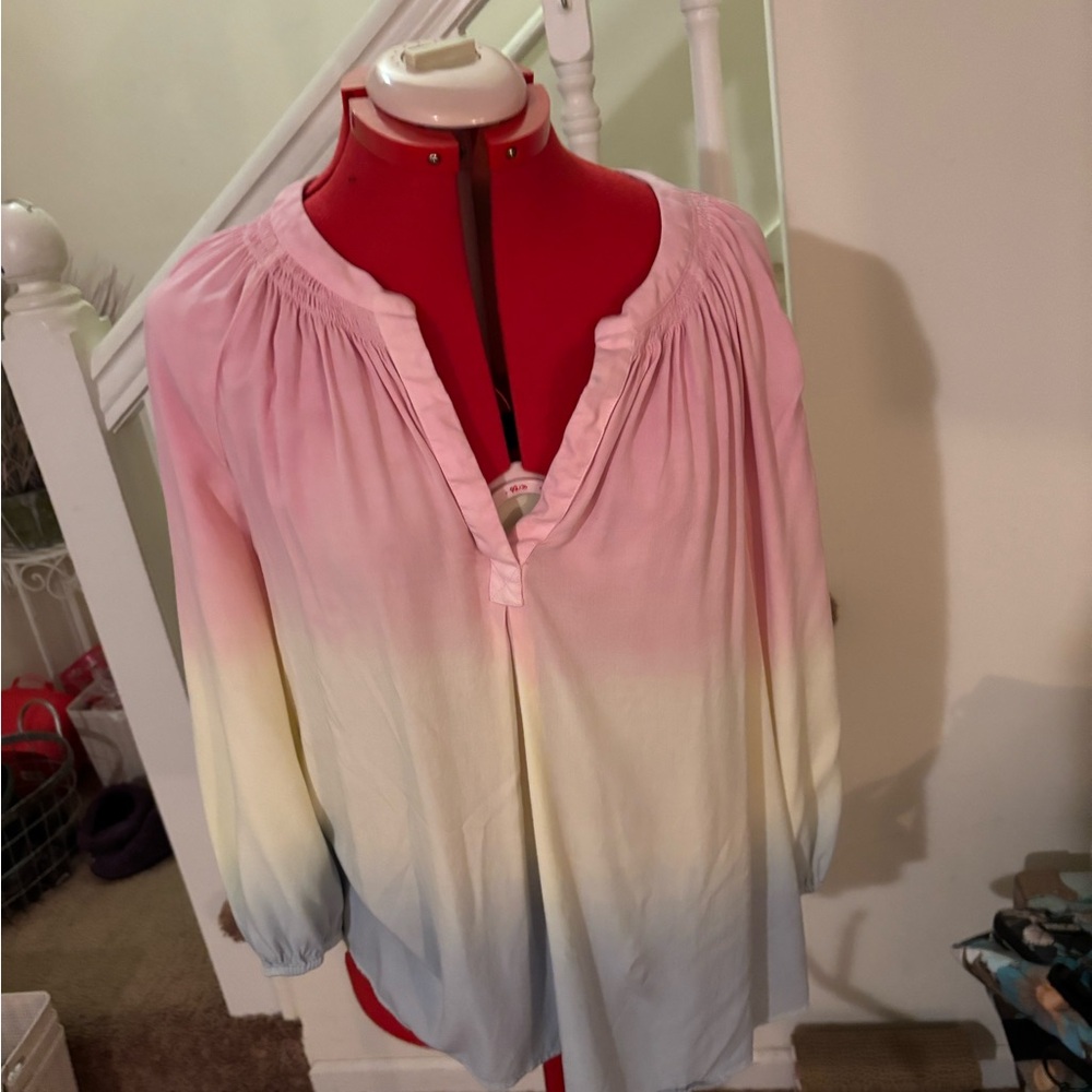 Gradient Pink and Blue Women's Top